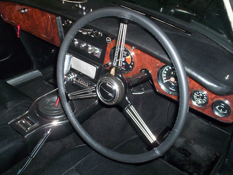 Подходит для Форд консул MK1 1951-1956 настоящая Черная итальянская кожа руль Чехол - Изображение 1 из 1