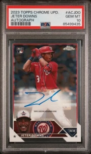 2023 Topps Chrome Update Jeter Downs Autograph AC-JDO Yankees PSA 10 - Picture 1 of 2
