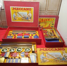Meccano ancien 1950's lot équivalent n° 7 boîtes 6 + 6a croisillons complètes