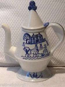 ❤️METLOX POPPYTRAIL AZUL PROVINCIAL ~CAFETERA~ CERÁMICA DE 111⁄2"" CALIFERIA ~COMO NUEVA❤️ - Imagen 1 de 6