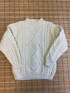 The Nature Company 100% Wool Fisherman Cable Knit Size X Chunky Vtg - Picture 1 of 4