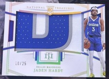 Jaden Hardy 2022-23 Panini National Treasures 10/25 Patch RC Dallas #RJM-HAD