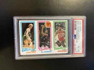 1980 Topps Rebounding Leader Larry Bird, Cartwright, Drew PSA 6 EX-MT - Foto 1 di 2