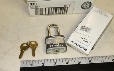 MASTER LOCK COMPANY Master Lock model no. 3 padlock - New ( 3KALF )