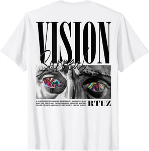 Hip Hop Vintage Hipster Edgy Urban Y2K Back Print Streetwear White T-Shirt S-4XL - Picture 1 of 6