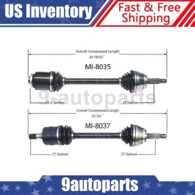 Para Dodge Stealth 1993 1994 1995 1996 eje CV delantero izquierdo y derecho junta CV Foto 1 de 3