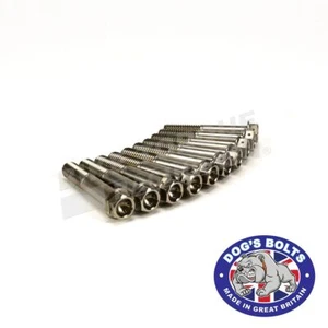 Drilled M10 55mm Stainless Steel Hex Head Bolts x 10 - Picture 1 of 3