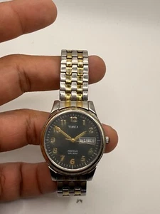 Timex Wrist Watch Round with Date Display 30M Water Resistance Two Tone Color - Picture 1 of 4