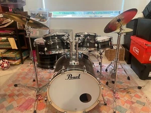 Pearl Roadshow-X Evolve 22" Fusion Drum Kit w/Zildjian Cymbals -Metallic + Stool - Picture 1 of 16
