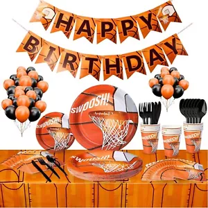 202 Stck. NCAA NBA Basketball Kinder Geburtstag Party Dekoration Set Ballons Banner Tasse - Bild 1 von 6