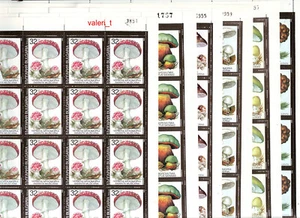 1991 Bulgaria Mushrooms poisonous Fungy full set on 6 sheets MNH ** - Picture 1 of 8
