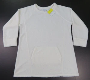 Liz Claiborne Weekend cremefarbenes Top - Größe LT - bequemer Tunika Pullover Känguru - neu mit Etikett - Bild 1 von 14