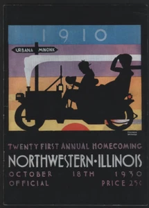 1930 Northwestern vs Illinois Football Game Program - Picture 1 of 1