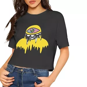T Shirts for Women with Design White Tshirt of Cotton Crop Top Leisure Short - Picture 1 of 3