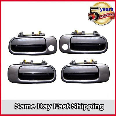 Exterior Outside Door Handle Front & Rear For 1992-1996 Toyota Camry Silver 923 - Image 1 of 4