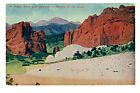 Postcard Pike's Peak Colorado Gateway To Garden Of The Gods Denver. F