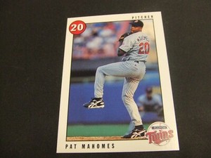 1996 Marquette Banks #27 Pat Mahomes -Minnesota Twins-