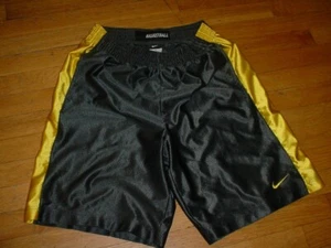 Vintage Y2K Nike Basketball Shorts Gray/Gold Logo Baggy Mens M Sharp! - Picture 1 of 3