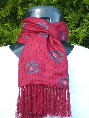 Vintage TOOTAL Scarf Cravat Armour Shield Goodwood Dapper Mod Scooter Ascot - Image 1 of 4