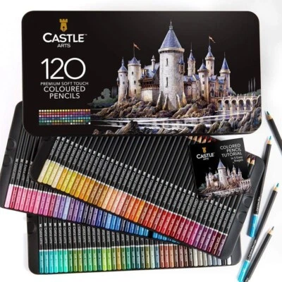 Castle Art Supplies 120 Buntstifte Set | Hochwertige Farbminen mit Weichem Kern - Bild 1 von 4