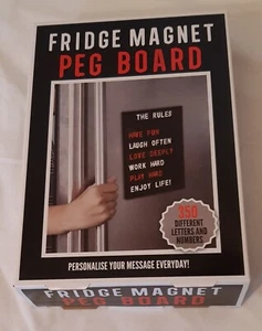 New Boxed Fridge Magnet Peg Board Message Note Board - Picture 1 of 7