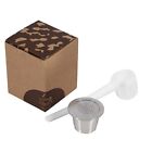 Stainless Steel Refillable Reusable Coffee Capsule With Spoon Compatible For