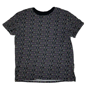 Guess Denim Los Angeles Black All Over Logo Fashion T-Shirt Men’s Size L Casual - Picture 1 of 11