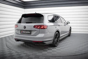 Difusor de aletas de aproximación trasera para VW Passat R-Line B8 FL negro brillante - Imagen 1 de 7
