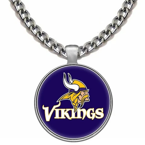 Minnesota Vikings Mens Womens 24" Stainless Steel Chain Pendant Necklace D5 Cover