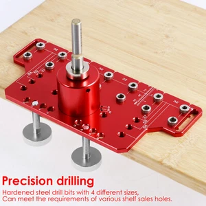 Shelf Pin Hinge Jig Aluminum Alloy Cabinet Hinge Drilling Template All weIZv - Picture 1 of 11