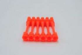 LEGO 6 x Laser Cannon Trans-Neon Orange Bar 1x8 Brick 1x2 Curved Top End 30359a