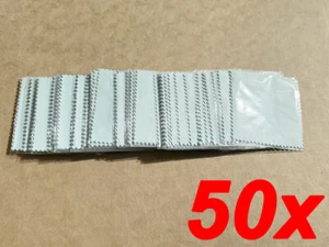 NEW 8cm x 8cm Blue Microfibre Jewellery Cleaning Polishing Cloth Sterling Silver - Picture 1 of 5