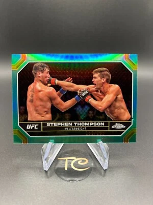 2024 Topps Chrome UFC Stephen Thompson Aqua Refractor /199  - Image 1 of 2