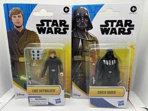 Disney Hasbro Star Wars Luke Skywalker and Darth Vader Figures Sealed - Picture 1 of 5