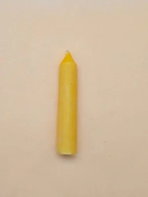 Vela de cera de abejas pura de 4 pulgadas vertida a mano histórica cónica/cena Foto 1 de 4