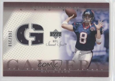 2002 Upper Deck Sweet Spot Rookie Gallery Jerseys /350 David Carr #RG-DC RC - Image 1 of 2