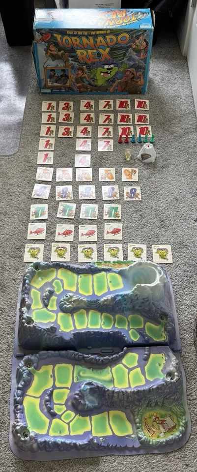 Vintage Tornado Rex 1991 Parker Brothers gioco da tavolo e scatola COME È QUASI COMPLETO - Immagine 1 di 4