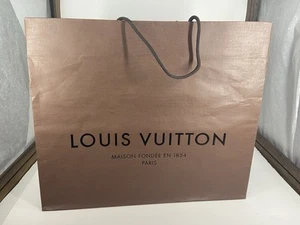 Autentica borsa shopping LOUIS VUITTON Paris carta marrone 16" x 13" x 5,5" - Foto 1 di 6
