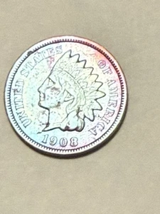 1908-S Indian Head Penny Cent ~ Borderline Uncirculated (AU++) Red ~ Key Date! - Picture 1 of 2