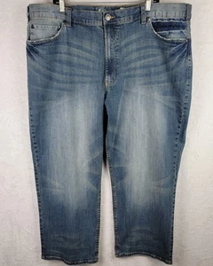 True Nation Sz 46x28 Relaxed Denim Straight Leg Whispering Medium Blue Jeans - Picture 1 of 13