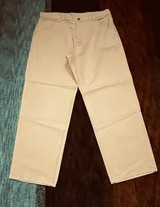LL Bean hellbraune Jeans Doppelknie verstärkte Eisenwerk Hose Canvas Jagd 42”x32” - Bild 1 von 24