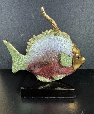 Pez tropical vintage Icarus 1992 De Cesar color bronce firmado #’d 347/1200 Foto 1 de 4