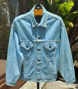 RARO! Chaqueta de mezclilla azul claro LEVI'S de colección años 80 para hombre 71507-0211 EE. UU. mediana - Imagen 1 de 13