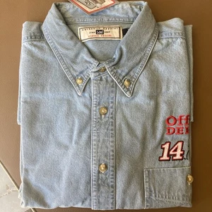 Stewart Haas NASCAR Long sleeve Office Depot #14 Crew Work Shirt 2 XL Stewart - Picture 1 of 6