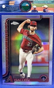 Zac Gallen 2025 Topps Chrome Refractors #4 Arizona Diamondbacks - Picture 1 of 2