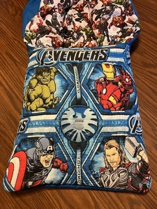 New Homemade Avengers Quillow (Pillow w/ 6ft long quilt inside!) - Picture 1 of 2