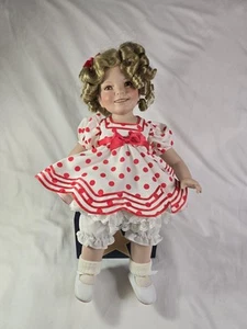 Muñeca Shirley Temple Danbury Como Nueva Porcelana Extremidades y Cuerpo de Tela - Imagen 1 de 12