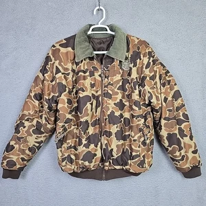 Drake Old School Camo Bomber Jacket Mens Size XL Full Zip Duck Camo Hunting - Picture 1 of 20