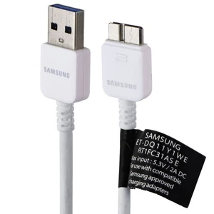 Samsung 5Ft Charge and Sync Cable (ET-DQ11Y1WE) for Micro USB3.0 Devices - White - Picture 1 of 4