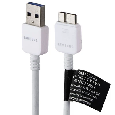 Samsung 5Ft Charge and Sync Cable (ET-DQ11Y1WE) for Micro USB3.0 Devices - White - Image 1 of 4